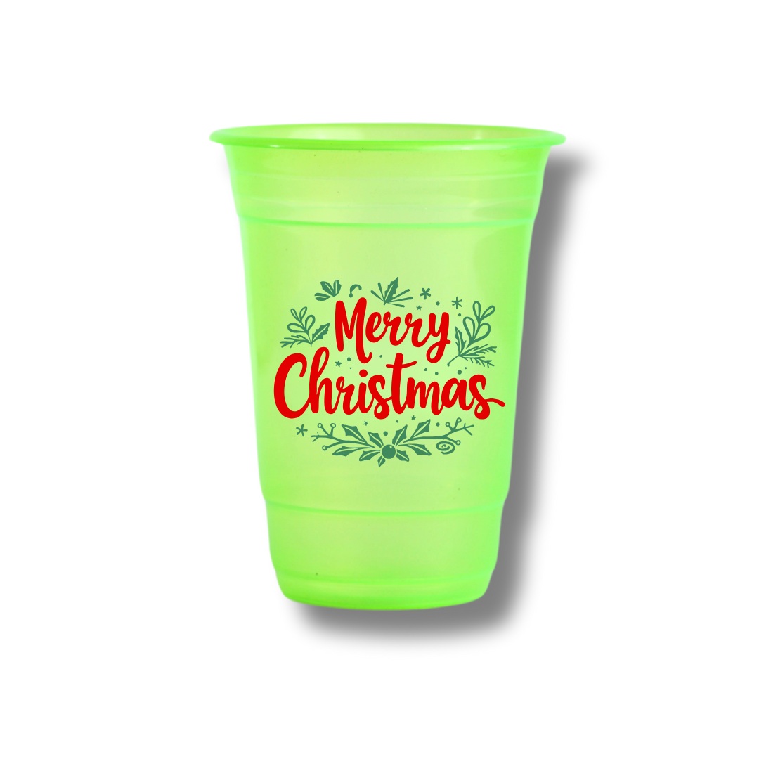 Merry Christmas Customized Glasses ( Pack Of 12 )
