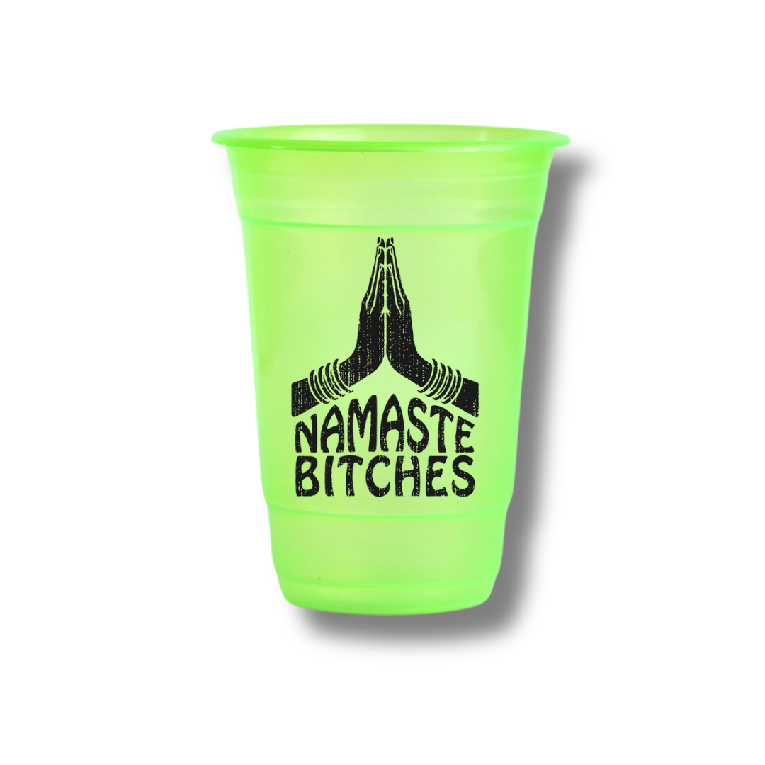 Namaste Bitches Customised Glasses (Pack of 12)