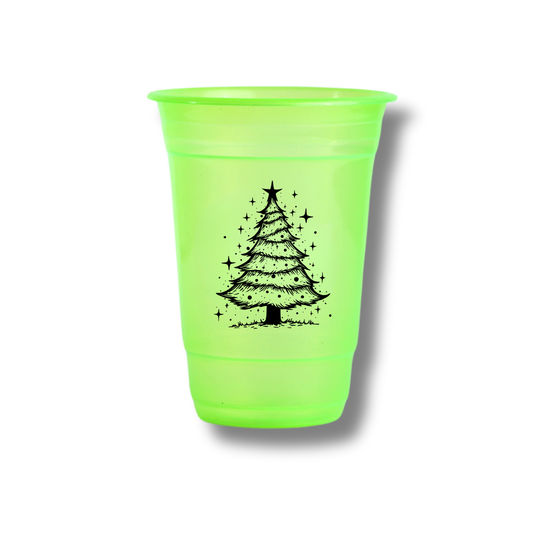 Christmas Tree Customized Glasses ( Pack Of 12 )