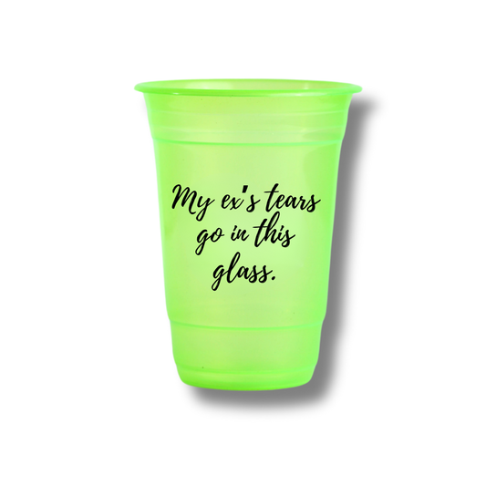 My ex’s tears go in this glass Customised Glasses (Pack of 12)