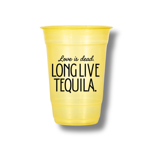Love is dead, long live tequila Customised Glasses (Pack of 12)