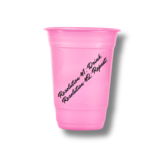 Resolution #1: Drink. Resolution #1: Repeat. Customized Glasses ( Pack Of 12 )