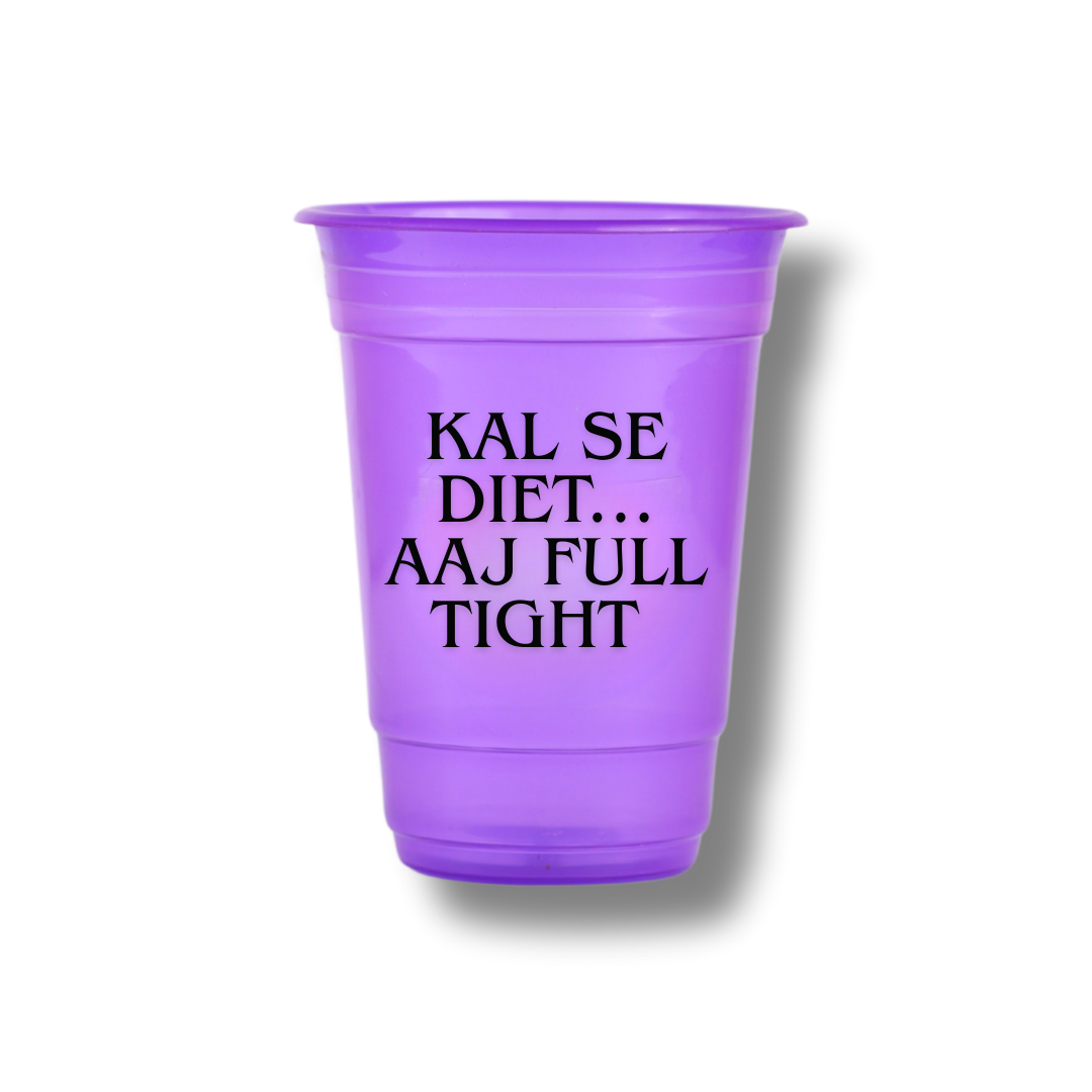 Kal Se Diet Aaj Full Tight Customized Glasses (Pack Of 12)