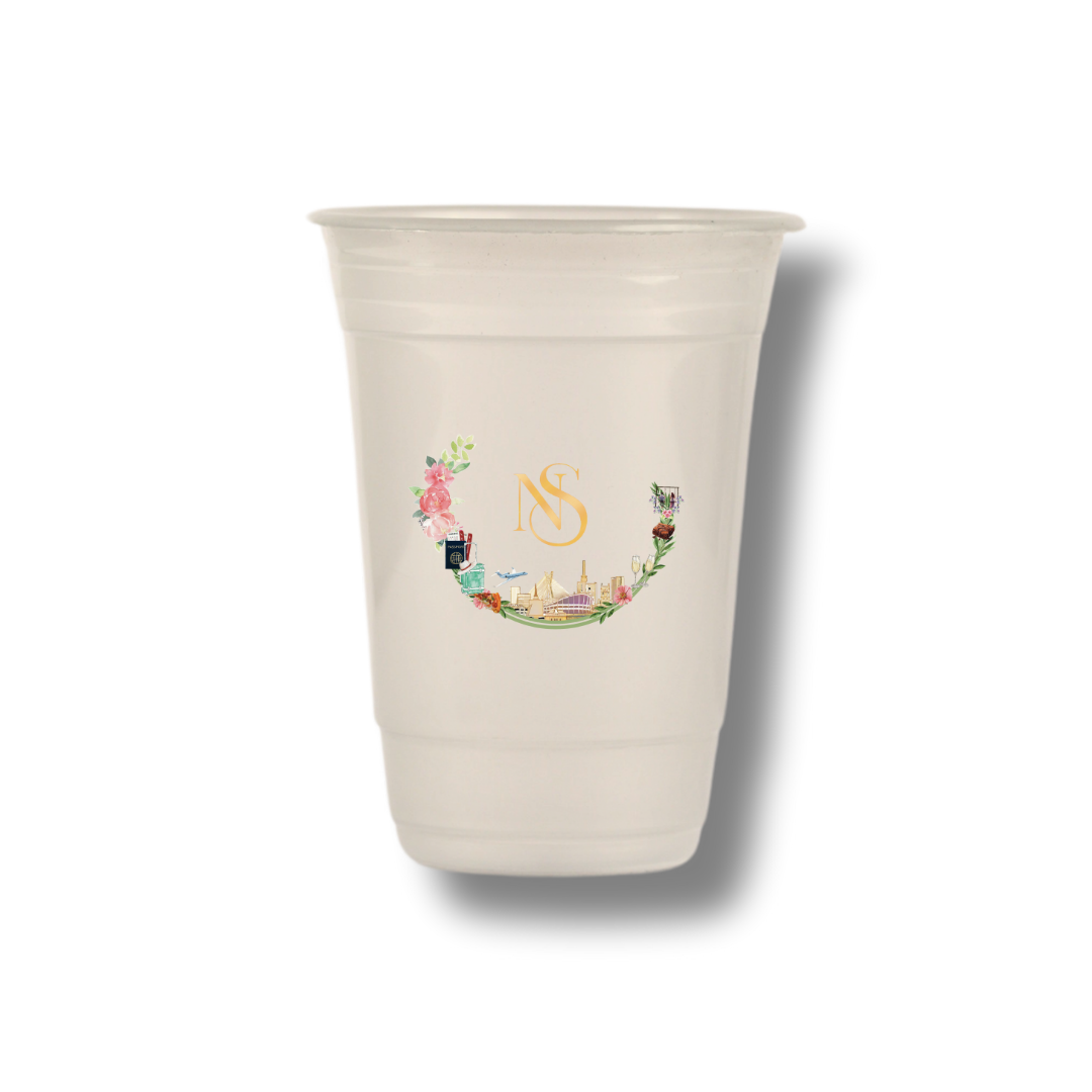 Dalegi Wedding Logo Glasses (PACK OF 12)