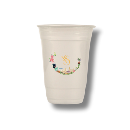 Dalegi Wedding Logo Glasses (PACK OF 12)