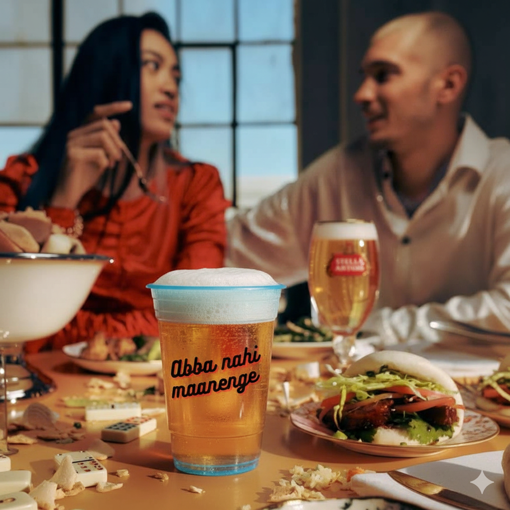 Abba Nahi Maanenge Customized Glasses (Pack Of 12)